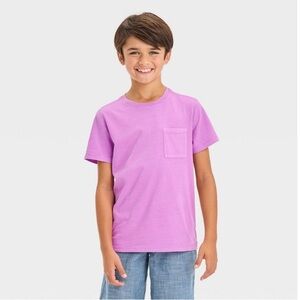 Boys' Short Sleeve Washed T-Shirt - Cat & Jack™ Purple L